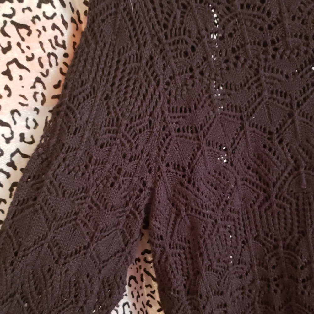 Sz LG Jeanne Pierre gorgeous crocheted sweater